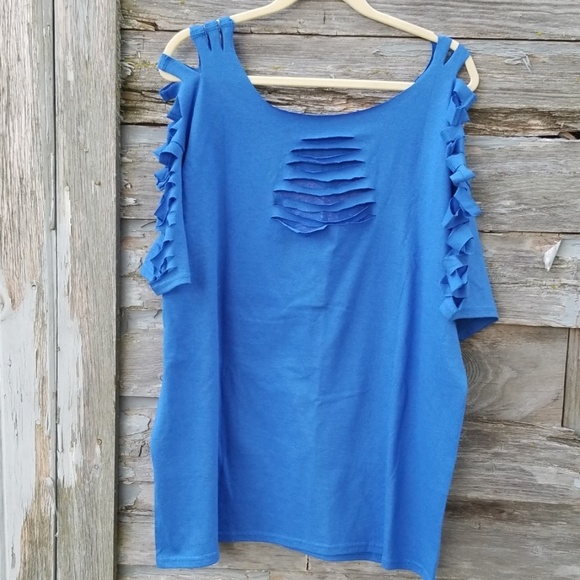 Distressed Funny Pig Graphic Tshirt Slashed Tee - Picture 5 of 5